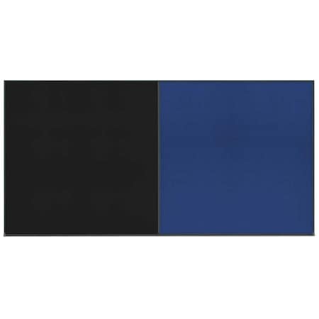 United Visual Products Enclosed Corkboard, 1 Door, 60"x36", 4" Fra UV3410-SATIN-BLACK